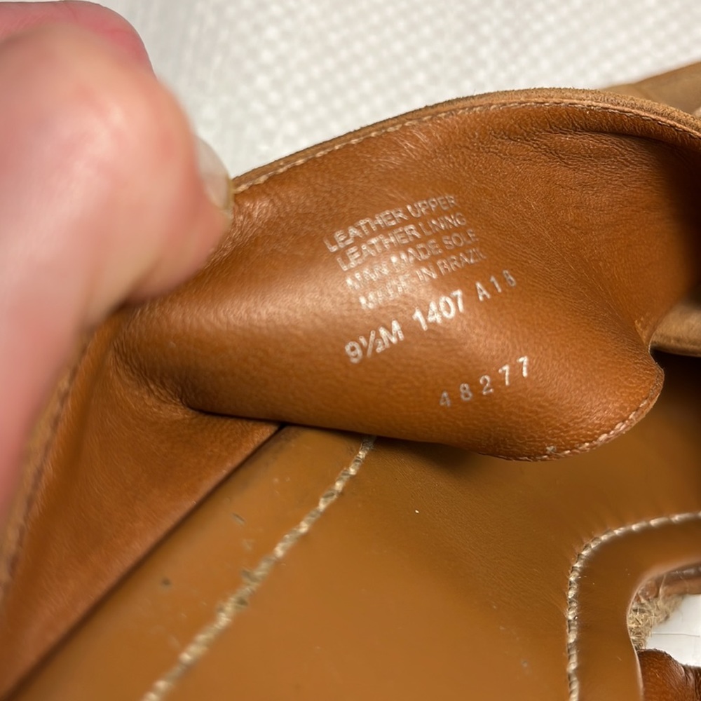 Tory Burch Kristen Wedges Gold Logo Tan leather - Picture 10 of 10